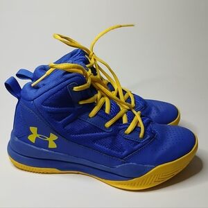 Under Armour Kids Sneakers in Blue and Yellow Size 3.5